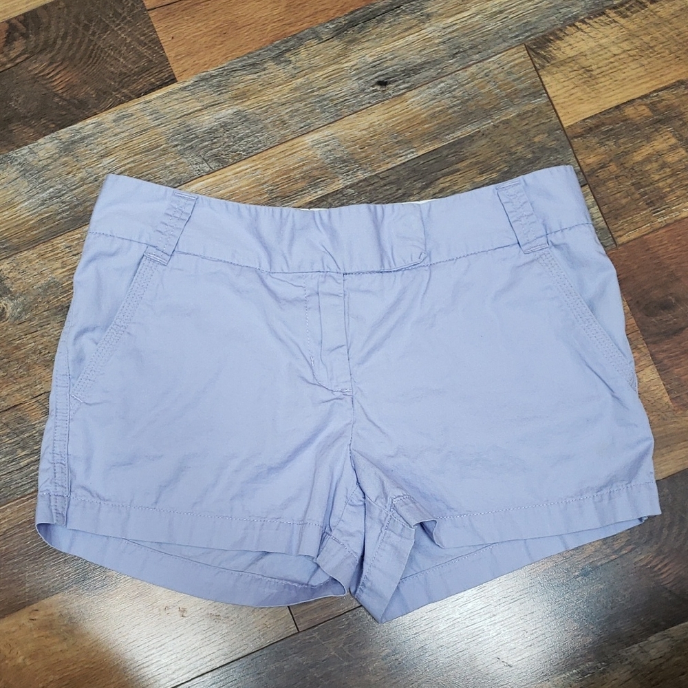 J Crew Factory Purple Weathered Broken In Chino Classic Twill Shorts, Size 6